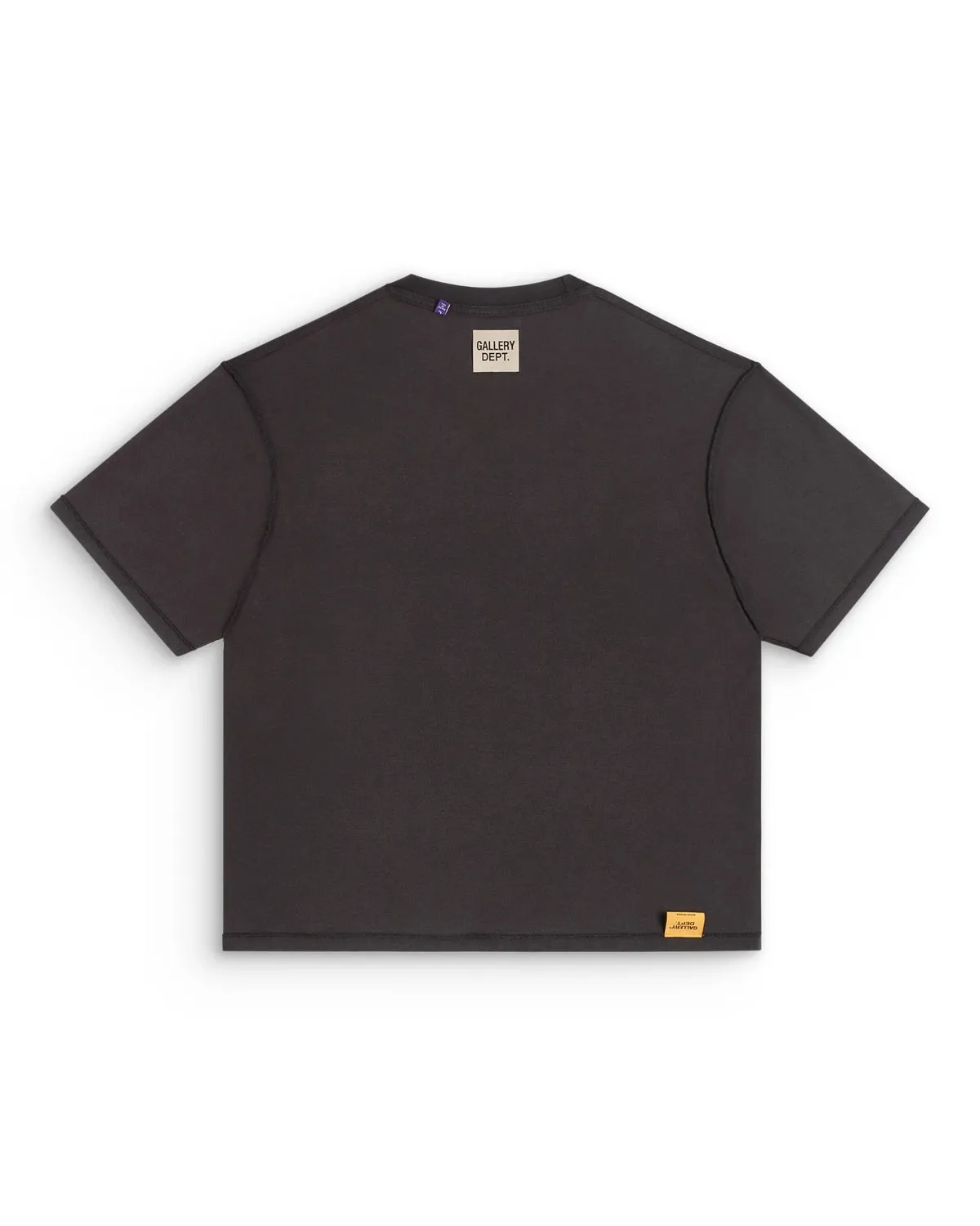 GALLERY DEPT. INTRO EXTRO REVERSIBLE TEE ATK series Reversible slogan TEE Washed black S-XL Ready-made garments Asso special dyed The bones are obviously whitened Rewashed water treatment The printing has an obvious distressed feel The VINTAGE effect is full Original cylindrical fabric Loose version The printing is washed and distressed